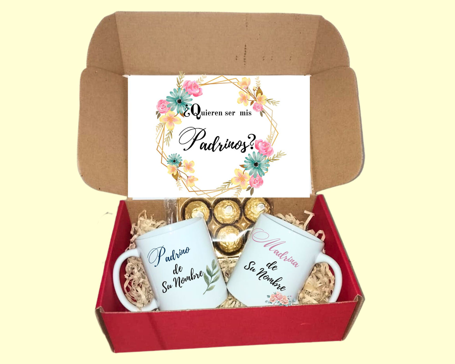 Box regalo para pedir que sean padrinos regalo para padrinos regalos cdmx