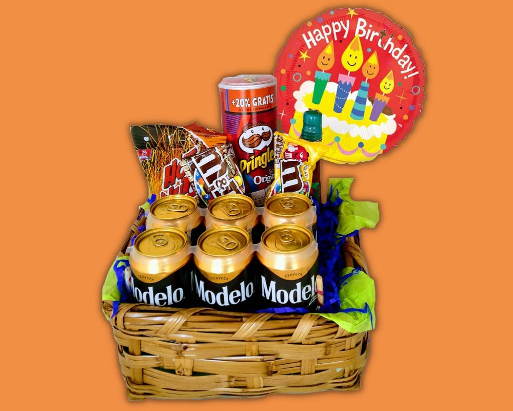 canasta con cervezas nacionales pringles botana cumpleaños regalos de cumpleaños para hombres regalos a domicilio polanco santa fe coyoacan del valle napoles roma condesa lindavista xochimilco pedregal canasta botanera mundial qatar canastasyarcones.mx