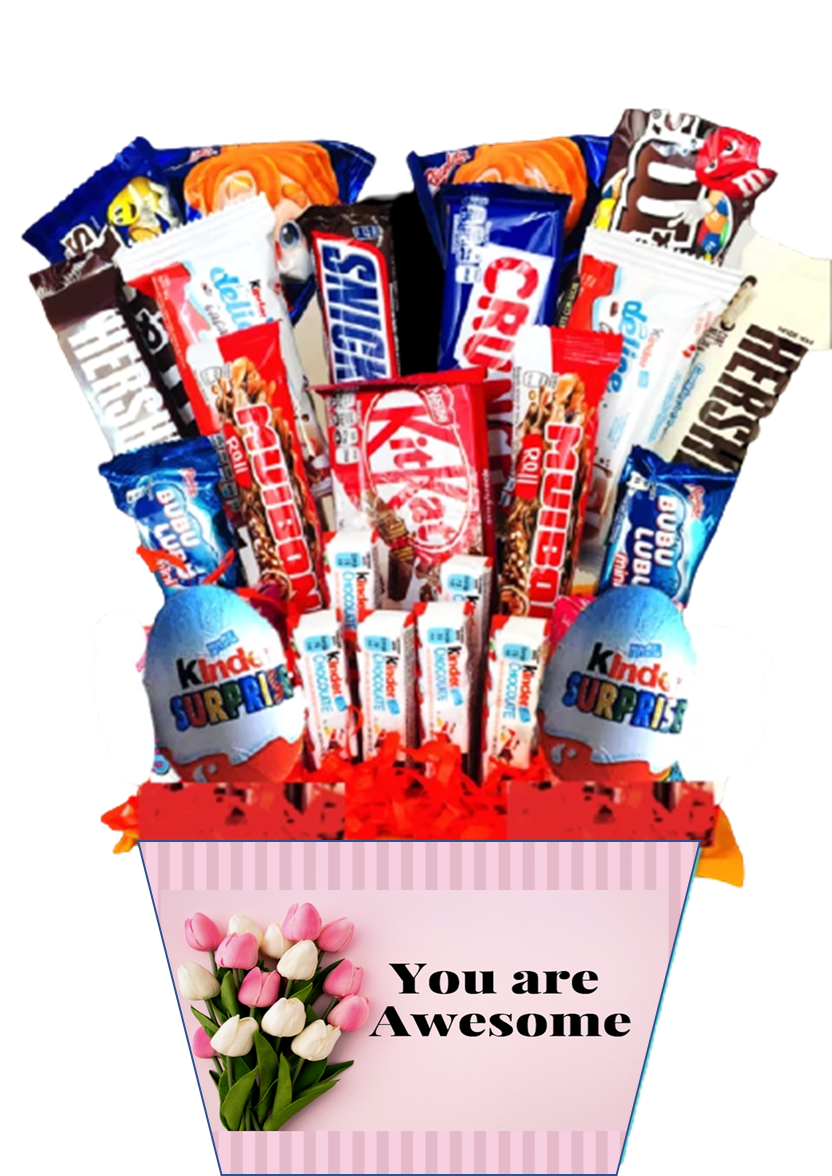 Bouquet de Regalo con Chocolates Awesome