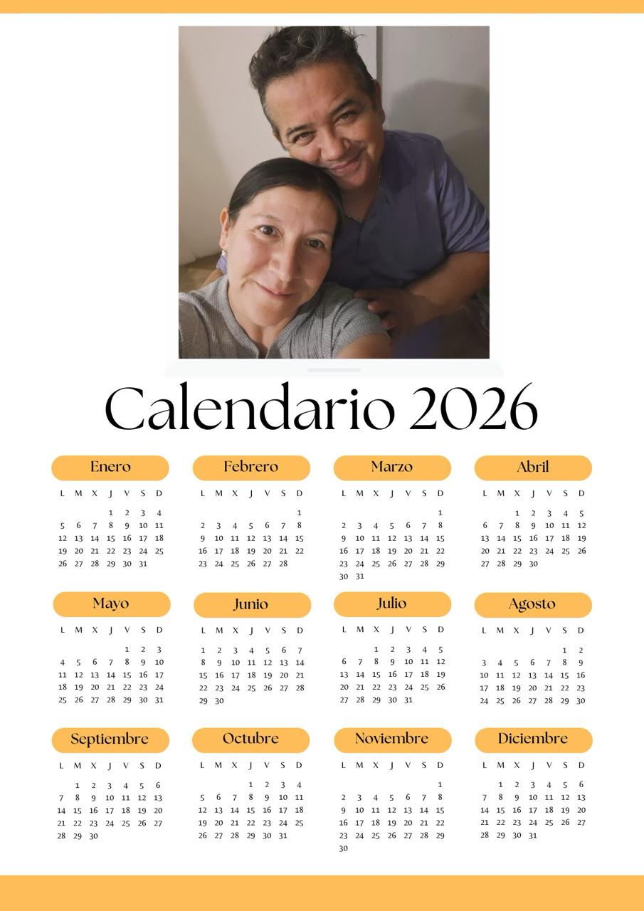 Calendario magnético personalizado 2026 con foto
