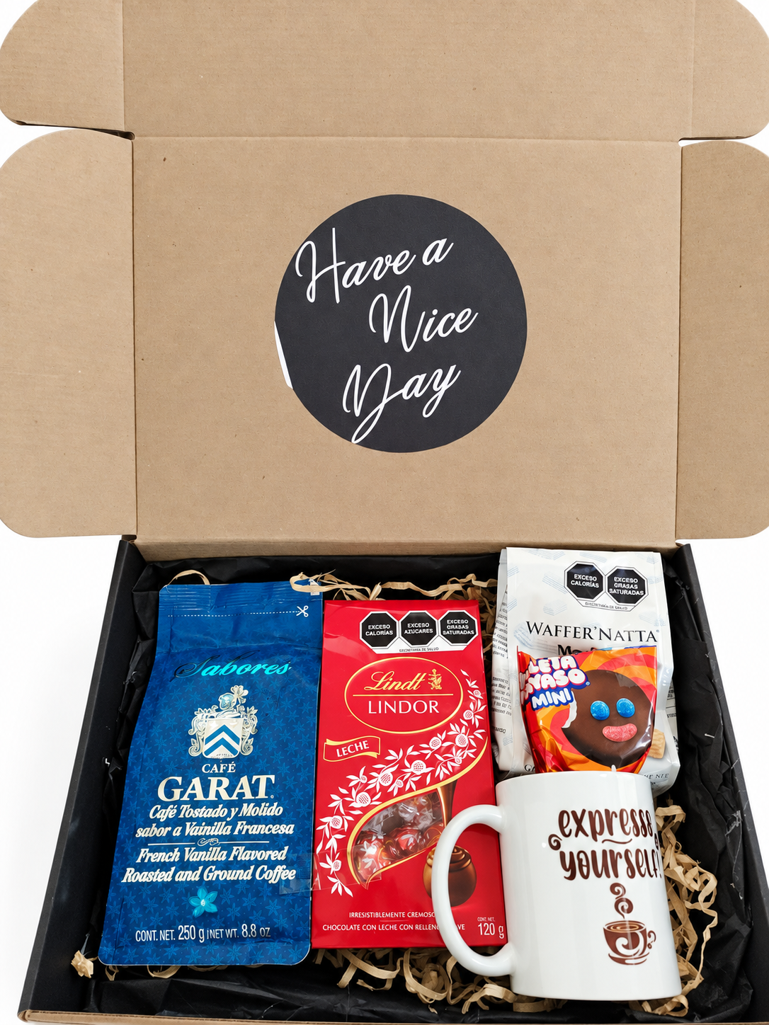 Box con Kit de Café, Galletas y Taza