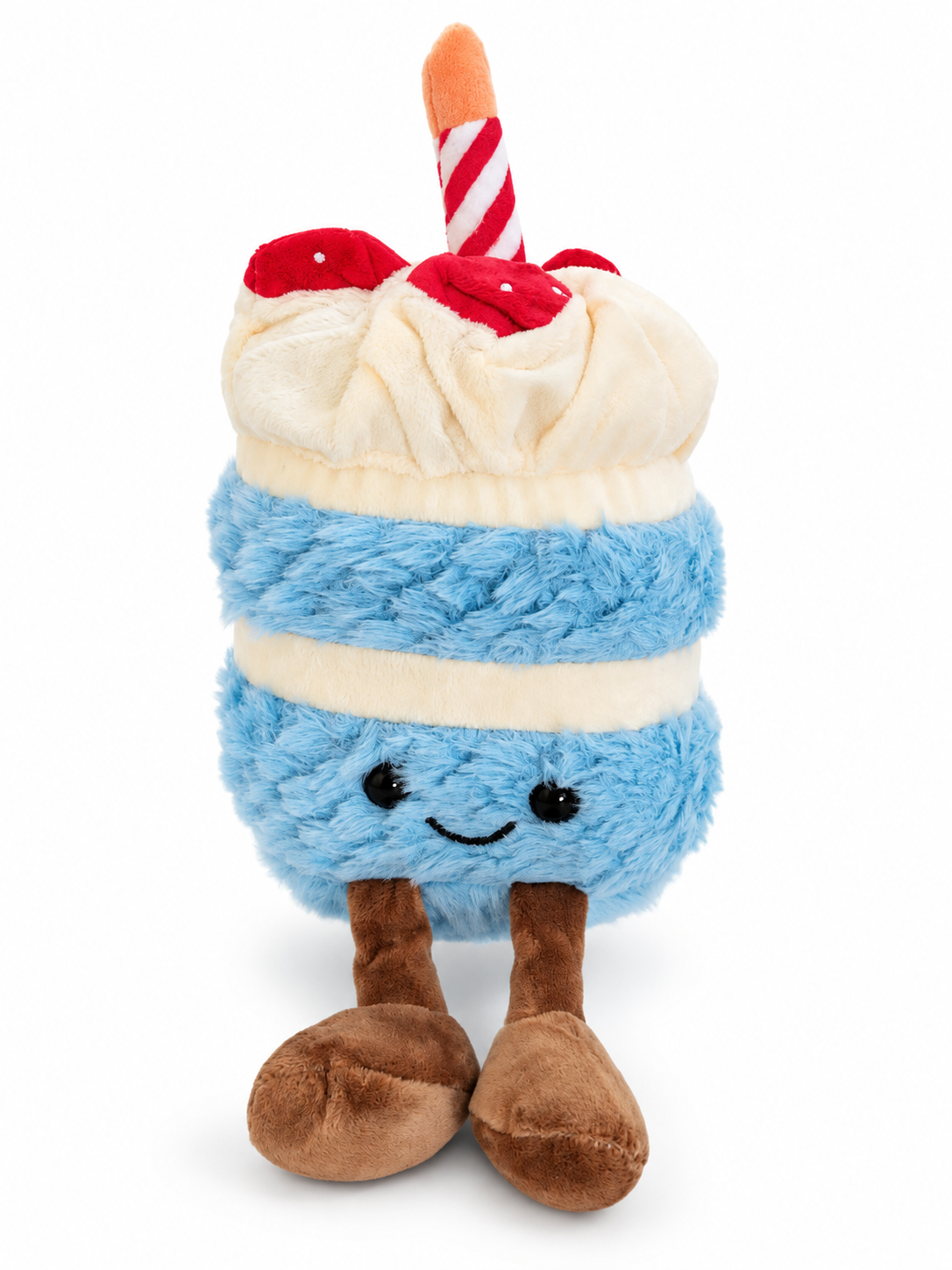 Pastelito Azul de Peluche regalo de cumpleaños