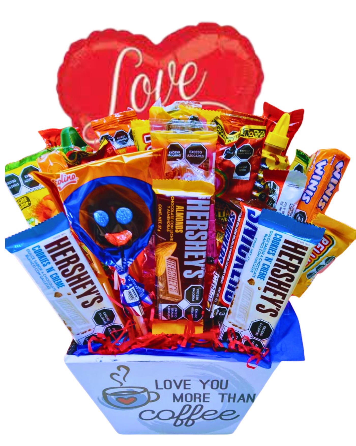 bouquet con mas 20 dulces chocolates y picositos san valentin amor