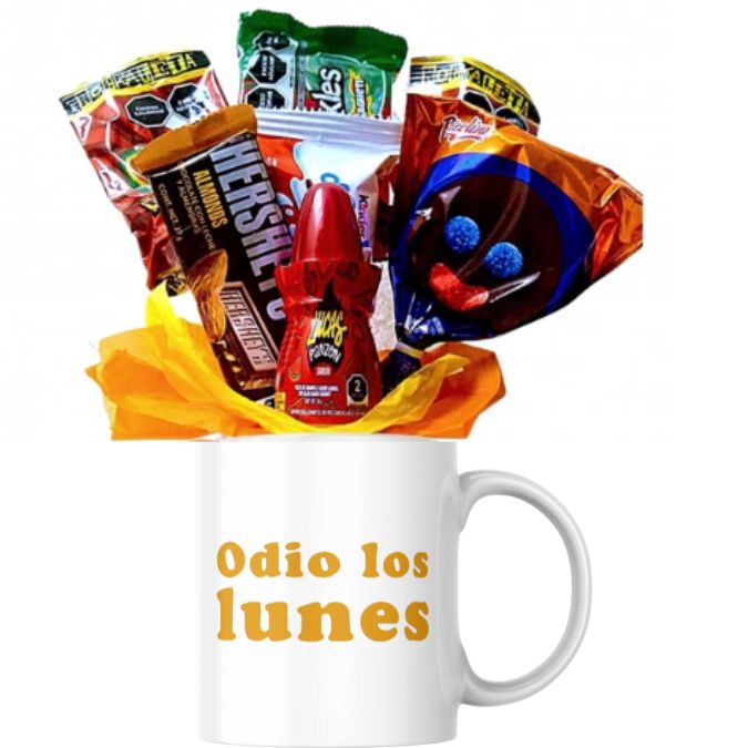 Taza con Dulces Odio los Lunes