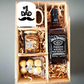Regalo caja de madera jack Daniels chocolates taza snacks 