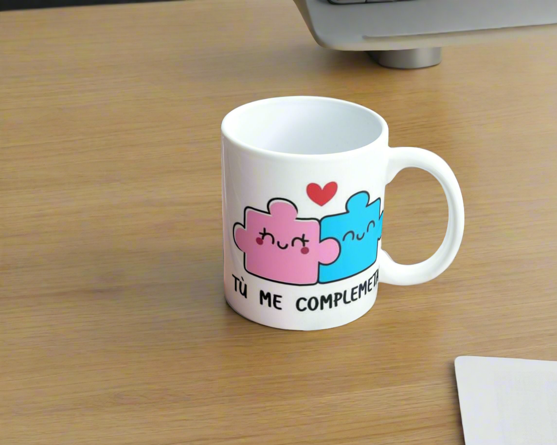 taza amor tu me complementas  regalo san valentin amor novios esposos 