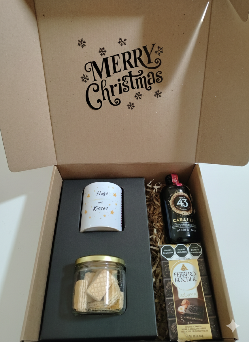 box taza carajillo barra ferrero y galletas