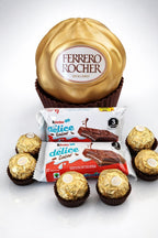 ferrero rocher gigante con chocolate kinder delice 