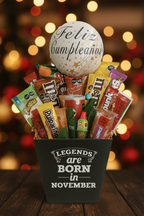 Lifestyle Candybouquet Leyendas con luces bokeh fondo festivo
