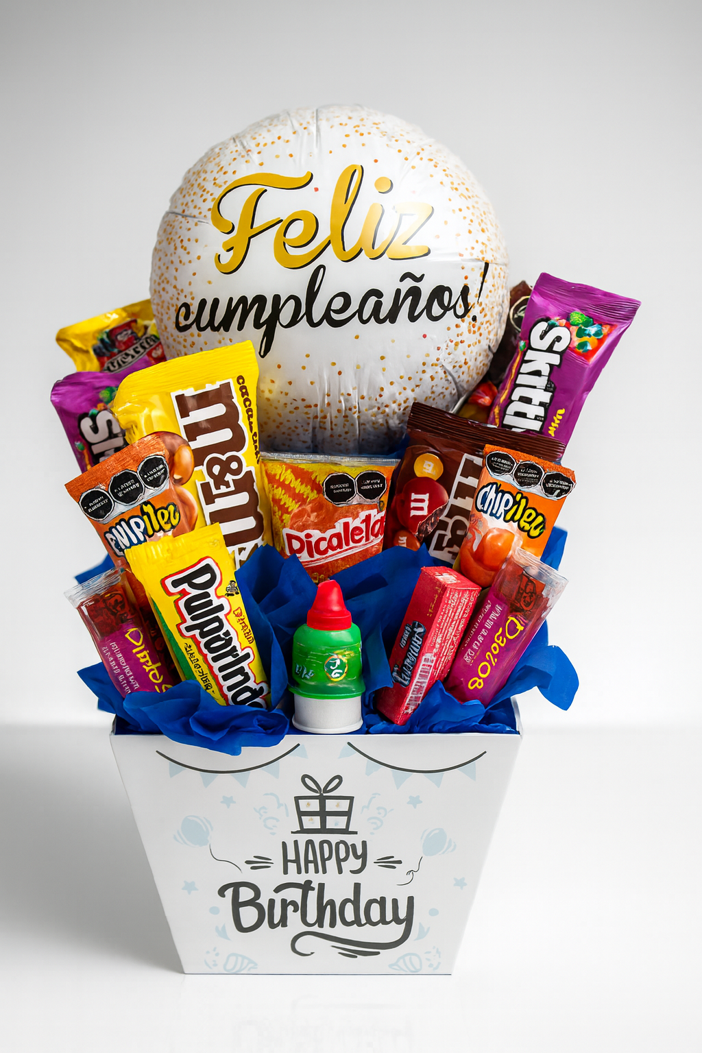 regalo de cumpleaños dulces chocolates y papas globos a domicilio candybouquet con chocolates y dulces surtidos