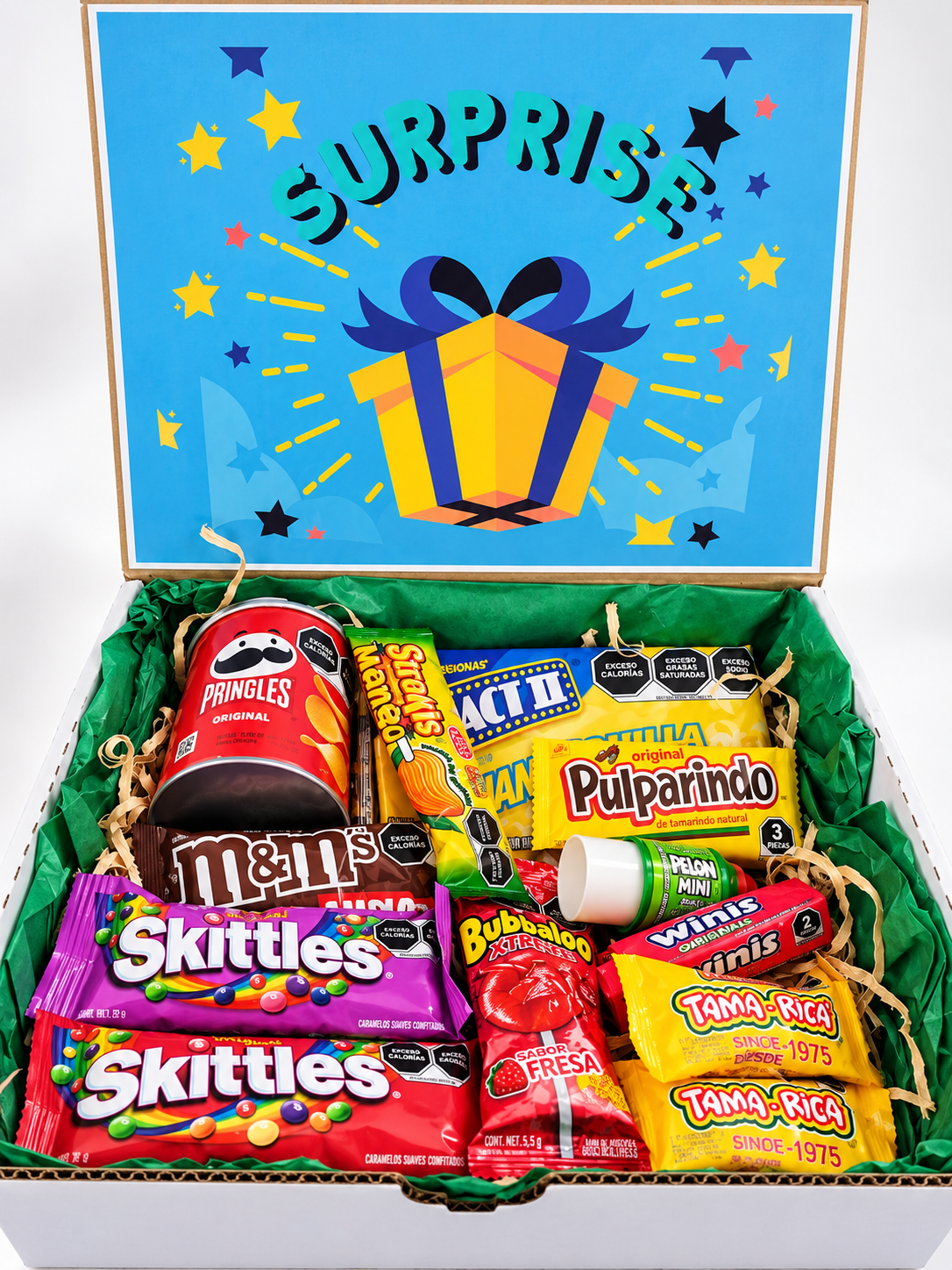 Super Candy Surprise – Caja Sorpresa de Dulces y Snacks con Dedicatoria