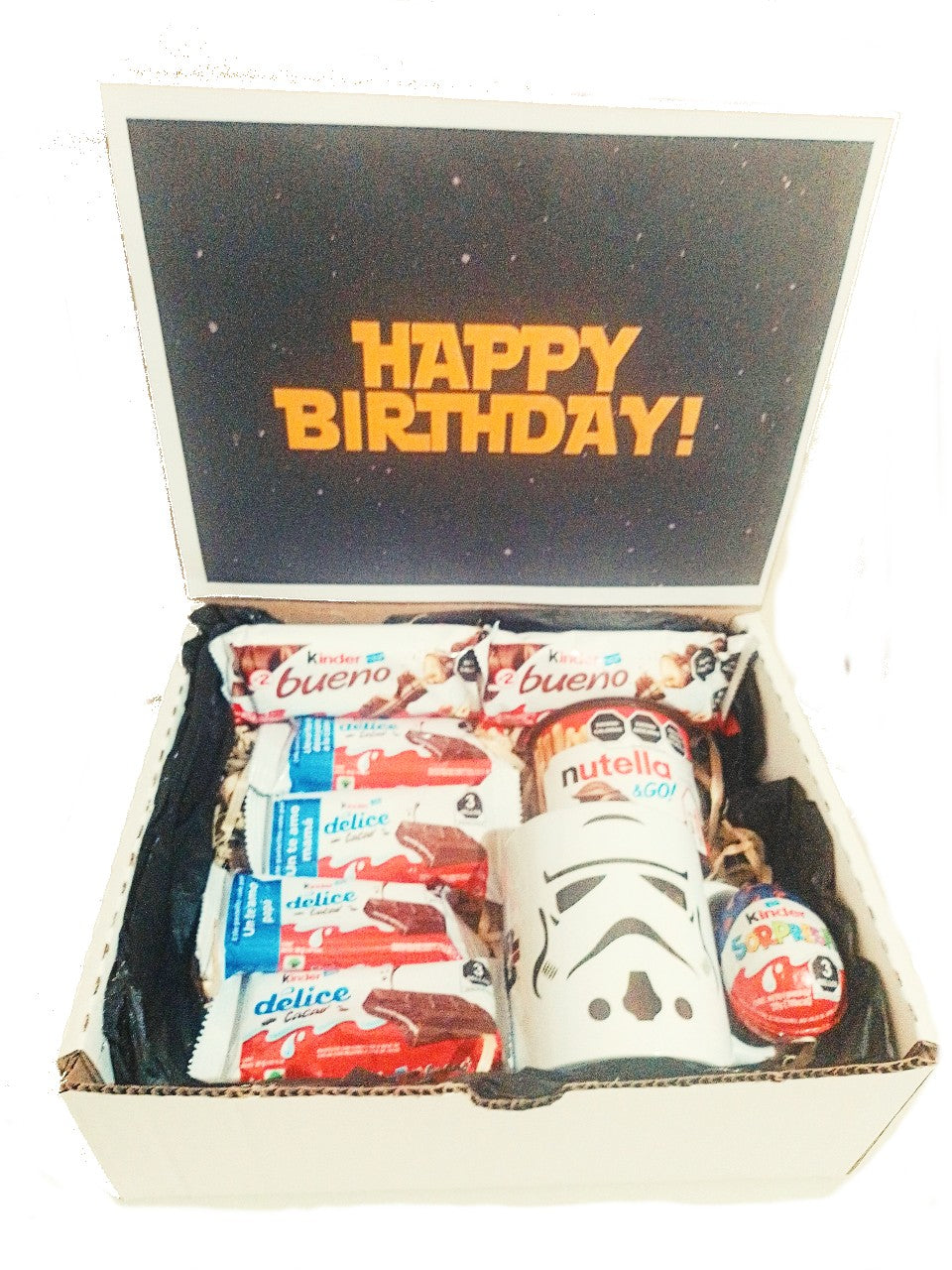 box star wars happy birthday con chocolates kinder 
