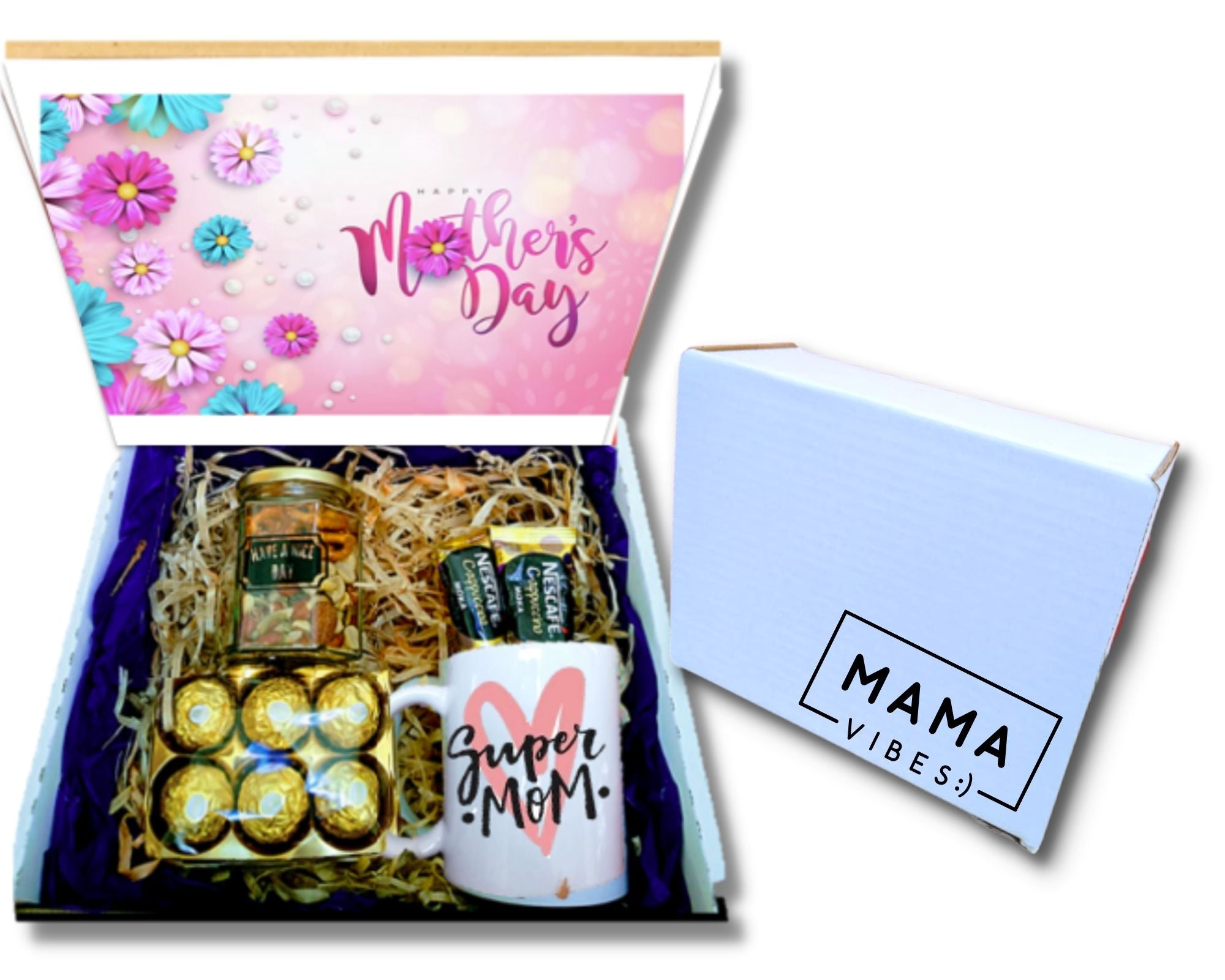 Box Regalo Mamá – Taza Personalizada, Chocolates y Botanas