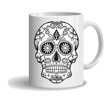 Taza de Regalo Calavera Mandala