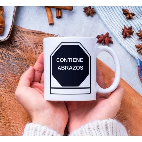 taza contiene abrazos 