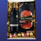 caja navideña vino tinto y jamon serrano arcones canastas navideñas a domicilio