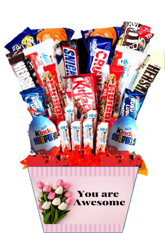Bouquet de Regalo con Chocolates Awesome