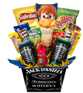 regalo para papa con jack daniels dulces y botanas