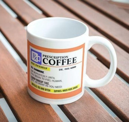 taza personalizada tipo prescripcion receta médica